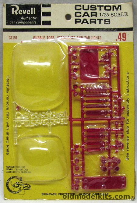 Revell 1/25 Bubble Tops Headlights and Taillights, C1151 plastic model kit